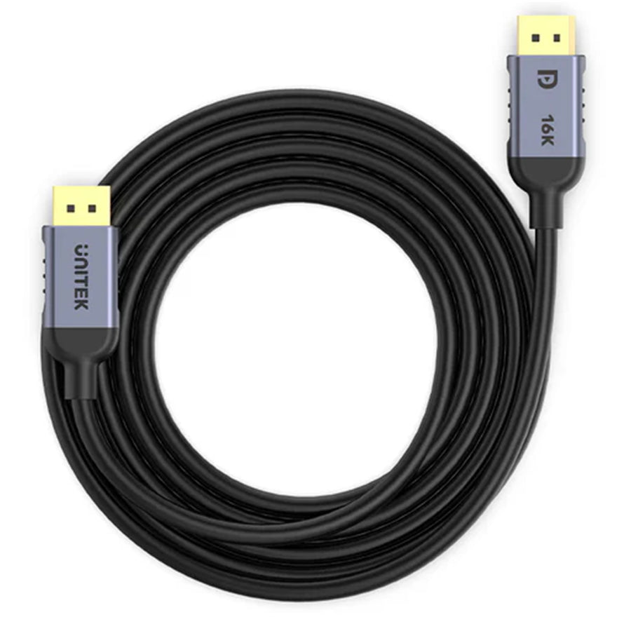 Unitek C1626GY-2M - 2m DisplayPort V2.1 Cable. Supports 16K@60Hz 8K@120Hz & 4K@240Hz