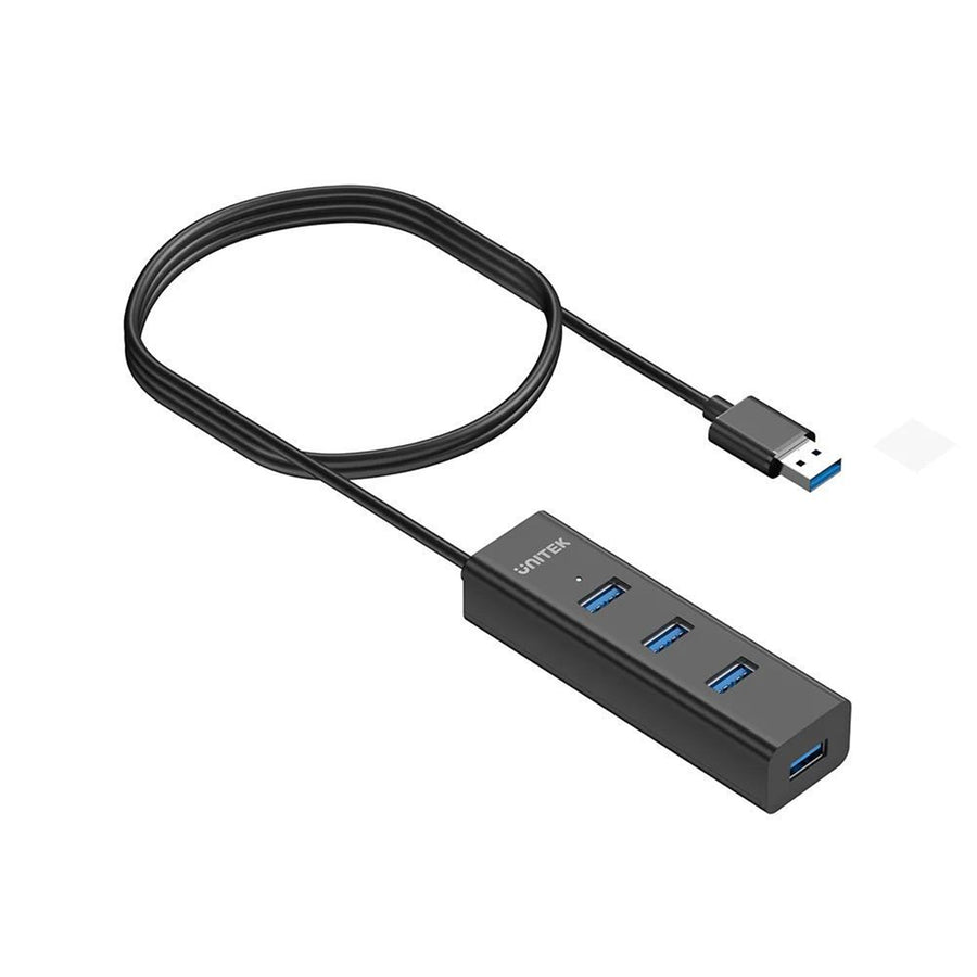 Unitek Y-3089V01 - USB 3.0 4-Port hub w/ 1.2m Cable Speed Data Trans Rate up to 5Gbps. Plug & play. LED