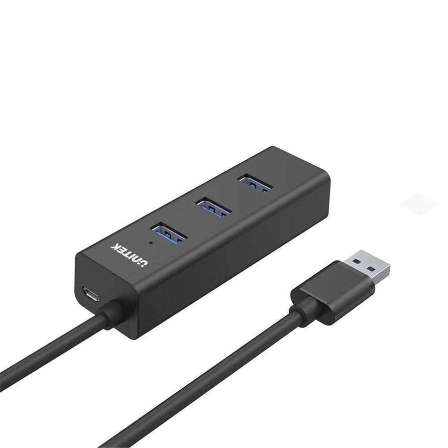 Unitek Y-3089V01 - USB 3.0 4-Port hub w/ 1.2m Cable Speed Data Trans Rate up to 5Gbps. Plug & play. LED