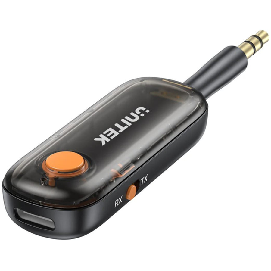 Unitek B1111A  2-in-1 3.5mm Audio Connector with Transmitter & Reciever Units - Perfect for Airplane Entertainment Systems, Car Audio, Home Stereo, Wired Speakers, etc - Up to 10 Hours Play Time, Dual-device Pairing