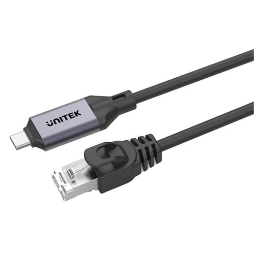 Unitek C18148AGY01-1M - 1m USB-C to RJ45 High-Speed 1Gbps Ethernet Cable. Connect PC Direct to Router