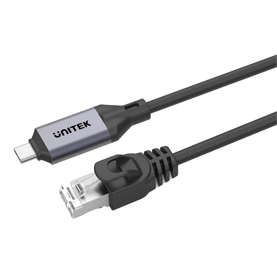 Unitek  C18148AGY01-2M Thunderbolt 3/4 USB-C to RJ45 Cable - 2m Up to 1Gbps - Plug & Play