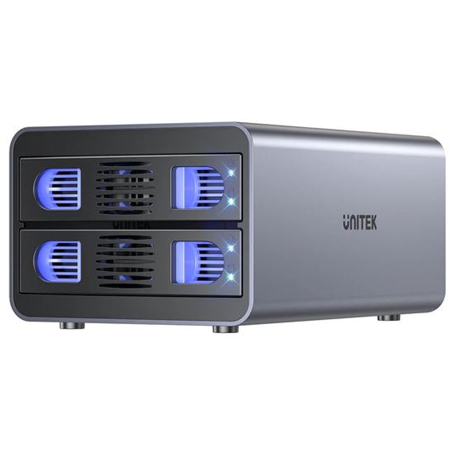 Unitek S1308C - 2-Bay USB-C RAID External HD Enclosure. Supports RAID 1 both 2.5'' & 3.5'' SATA HDD