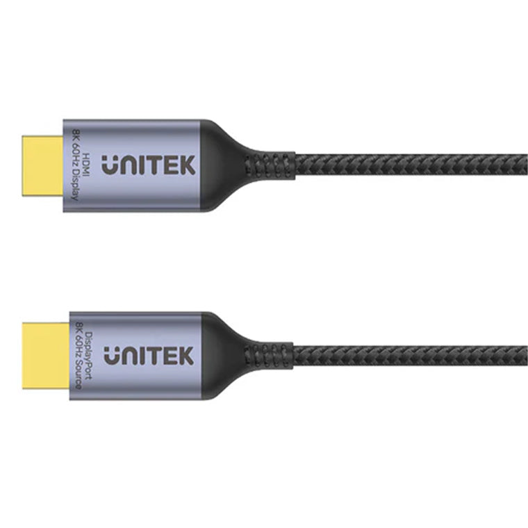 Unitek V1610A - 1.8M 8K 60Hz DisplayPort 1.4 to HDMI 2.1 Adpater Cable. Supports 8K Ultra HD Res