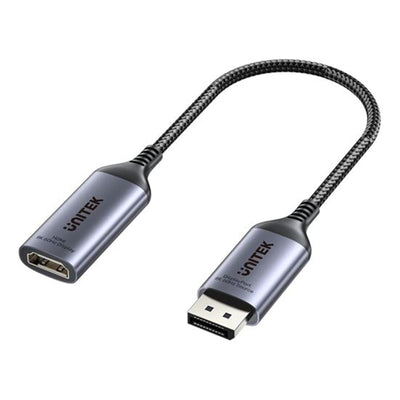 Unitek V1611A - 20cm 8K 60Hz DisplayPort 1.4 to HDMI 2.1 Adpater Cable. Supports 8K Ultra HD Res