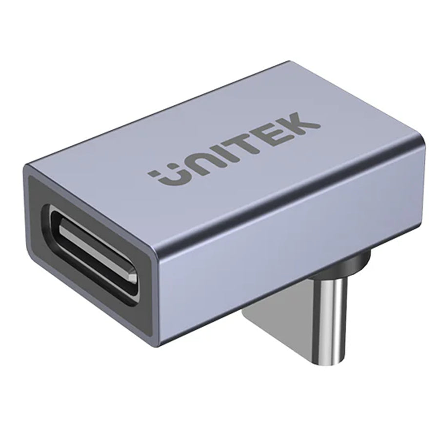Unitek A1039GY - USB-C 90 Degree Right Angle Adapter. Type-C Male to Female Supports up to 8K@60Hz
