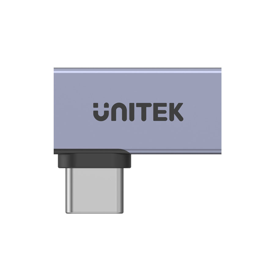 Unitek A1040GY - USB-C 90 Degree Adapter. Type-C Male to Female. Supports up to 8K@60Hz