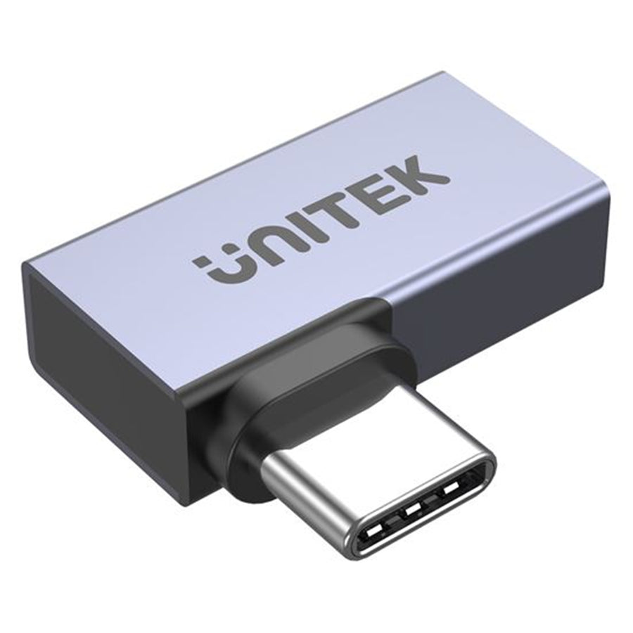 Unitek A1040GY - USB-C 90 Degree Adapter. Type-C Male to Female. Supports up to 8K@60Hz