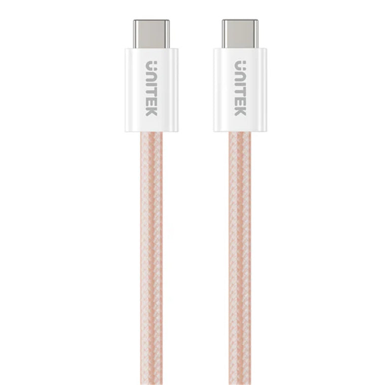 Unitek C14141A-PNK - 1M USB-C to USB-C Magnetic Cable. Supports 100W PD Fast Charging. Tangle-free