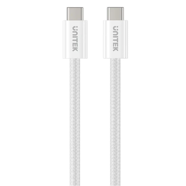 Unitek C14141A-WHT - 1M USB-C to USB-C Magnetic Cable. Supports 100W PD Fast Charging. Tangle-free