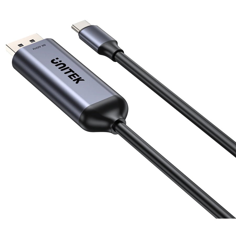 Unitek V1423D - 1.8m 8K USB-C DisplayPort 1.4 Cable in Aluminium Housing Res up to 8K@30Hz & HDR.