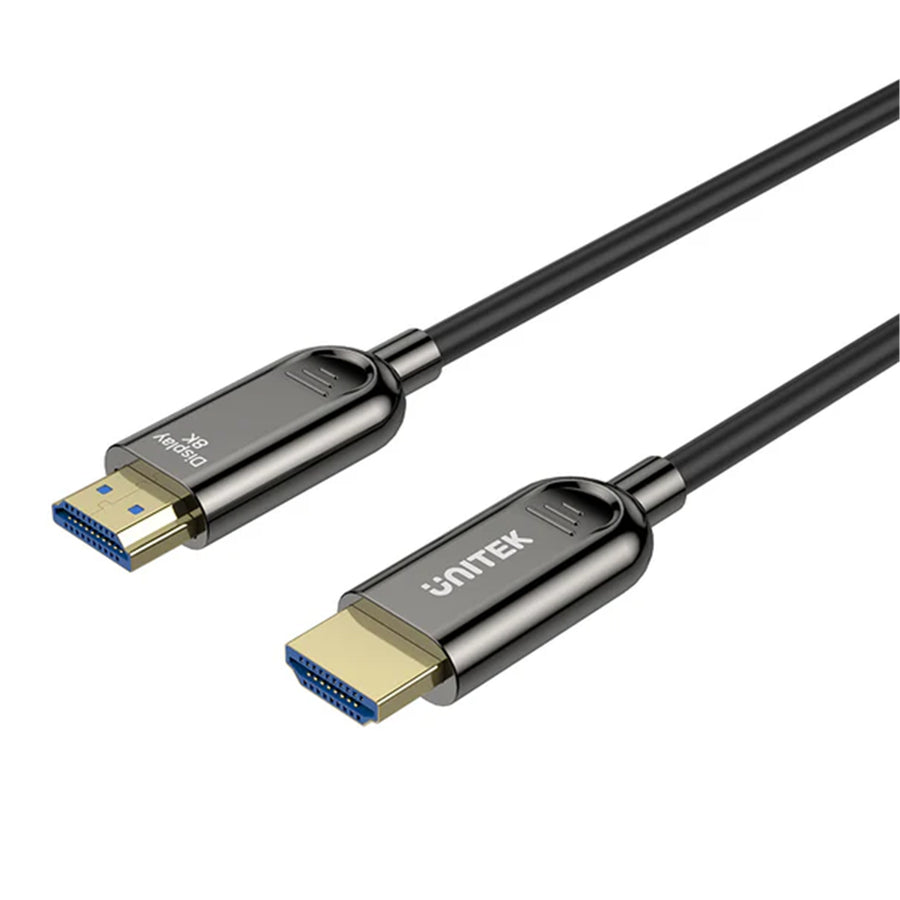 Unitek C11085GY01-10M - 10M 8K HDMI Fiber Optic 2.1 Cable & Supports 48Gbps. Support Max Res up to 8K@60Hz