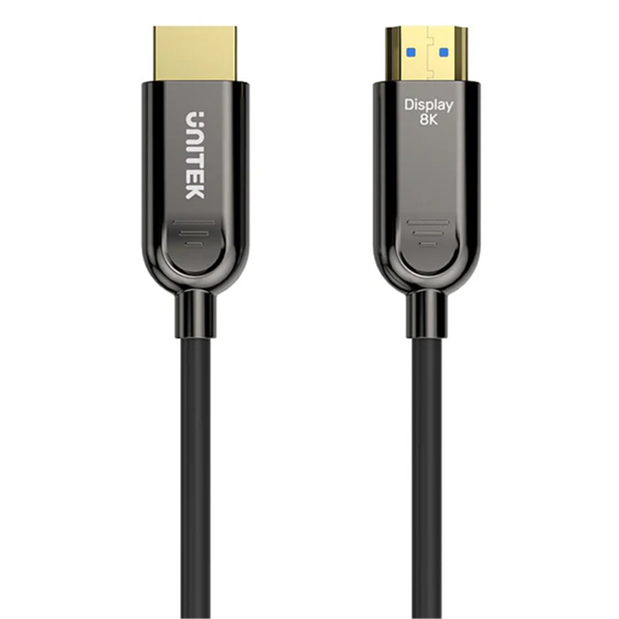 Unitek C11085GY01-15M - 15M 8K HDMI Fiber Optic 2.1 Cable & Supports 48Gbps. Support Max Res up to 8K@60Hz