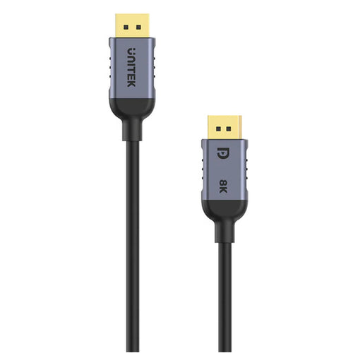 Unitek C1628GY01-1M - 1m 8K DisplayPort V1.4 (UHD) Cable. Max Res 8K@60Hz. p to 204Hz Refresh Rate