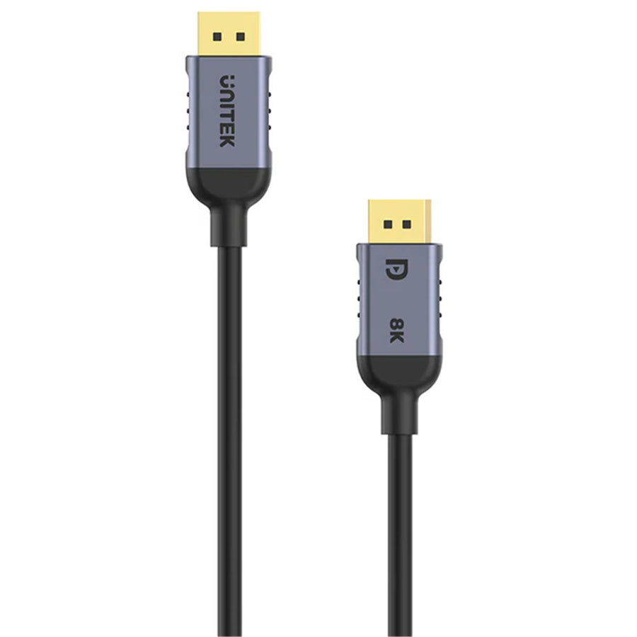 Unitek C1628GY01-2M - 2m 8K DisplayPort V1.4 (UHD) Cable. Max Res 8K@60Hz. p to 204Hz Refresh Rate
