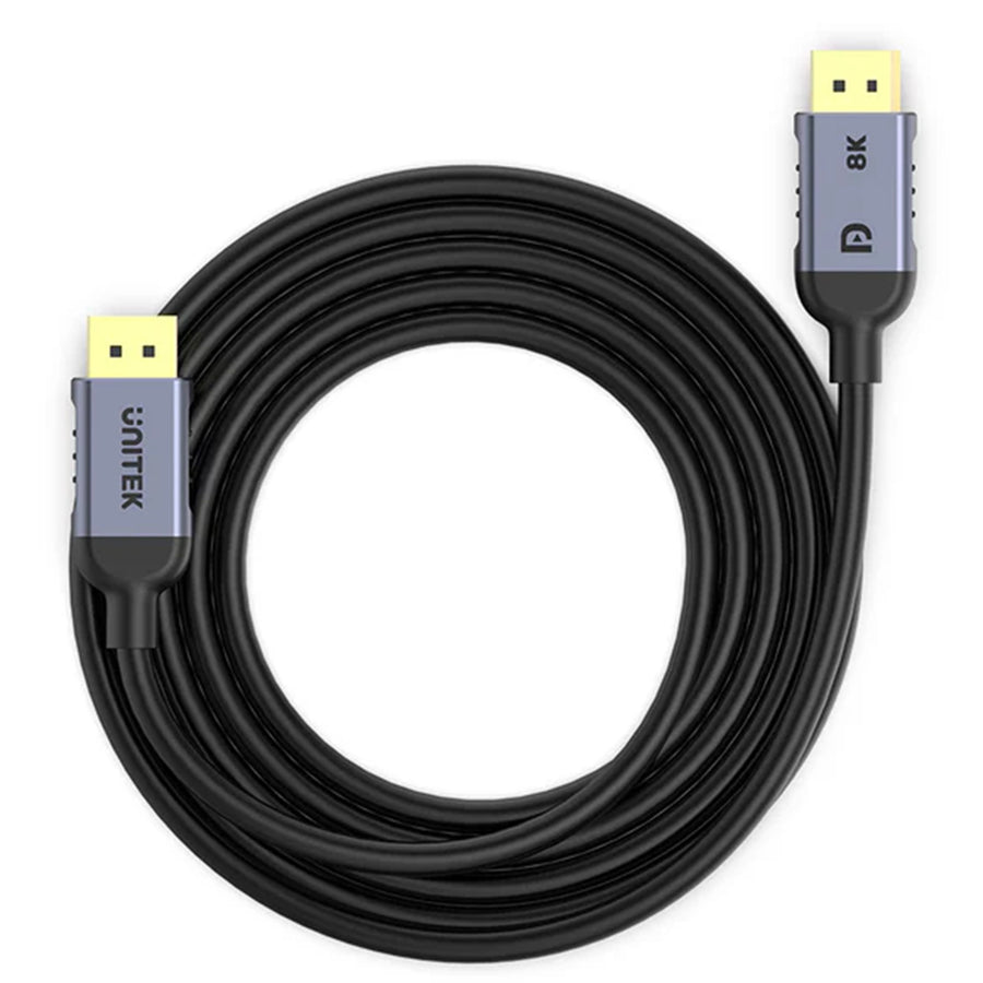 Unitek C1628GY01-2M - 2m 8K DisplayPort V1.4 (UHD) Cable. Max Res 8K@60Hz. p to 204Hz Refresh Rate