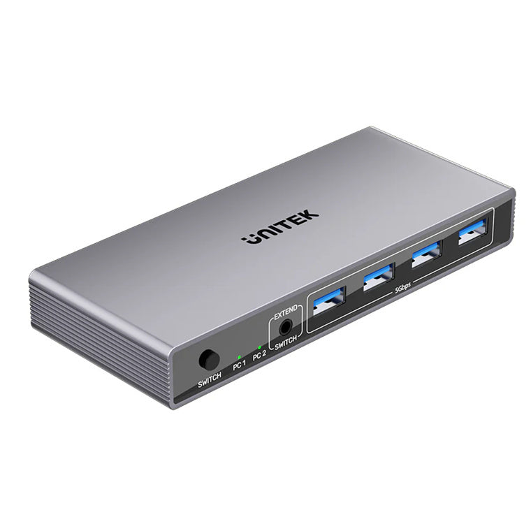 Unitek V1309A - 5Gbps HDMI KVM Switch. Switches Between 2 Devices 1 HDMI 4K@60Hz Display & 4 USB