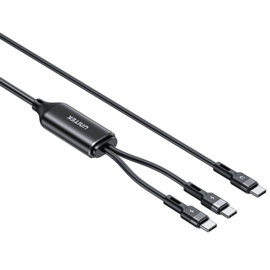 Unitek C14146A - 2-in-1 USB-C Cable w/ Dual Connectors. Charge iPhone 16 Series MacBook iPad & More.