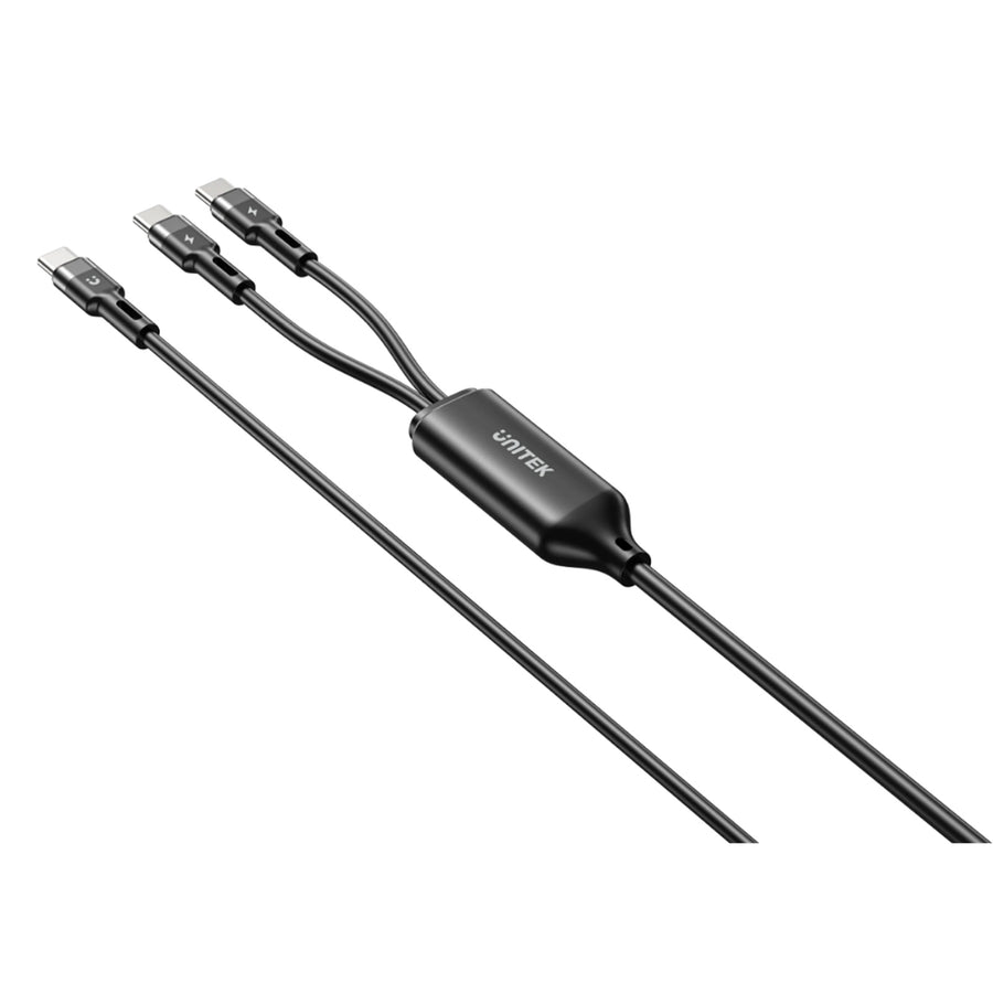 Unitek C14146A - 2-in-1 USB-C Cable w/ Dual Connectors. Charge iPhone 16 Series MacBook iPad & More.