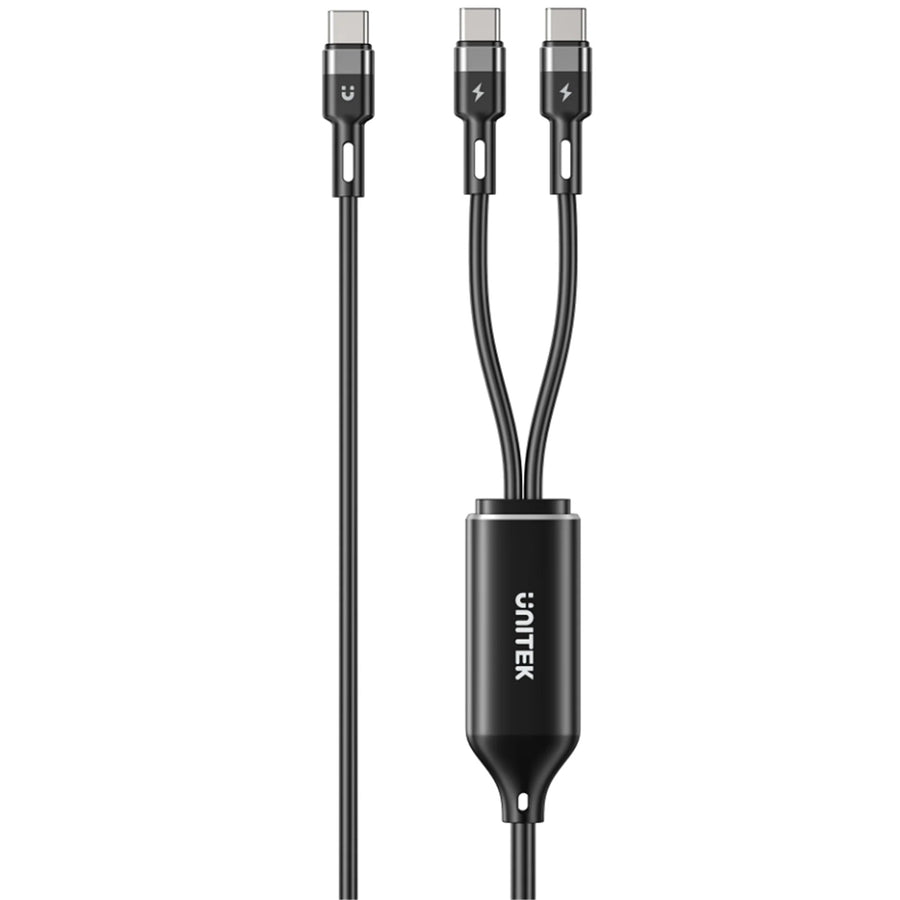 Unitek C14146A - 2-in-1 USB-C Cable w/ Dual Connectors. Charge iPhone 16 Series MacBook iPad & More.