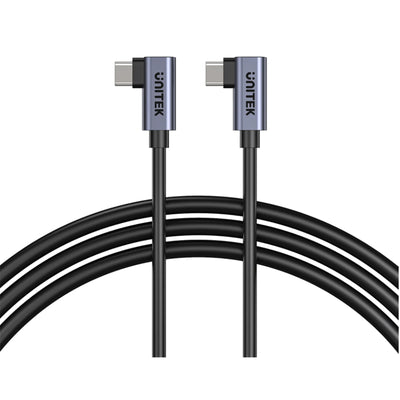 Unitek C14147A - 0,5m 100W USB-C Winkelstecker auf USB-C Winkelstecker Kabel. PD3.0/QC3.0 Schnellladung