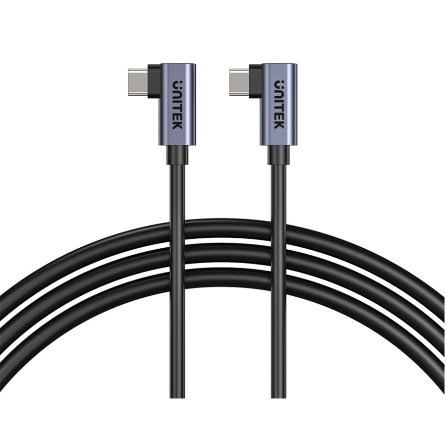 Unitek C14147A - 0.5m 100W Right Angle USB-C to Right Angle USB-C Cable. PD3.0/QC3.0 Fast Charging