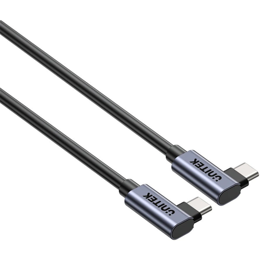 Unitek C14147A - 0.5m 100W Right Angle USB-C to Right Angle USB-C Cable. PD3.0/QC3.0 Fast Charging
