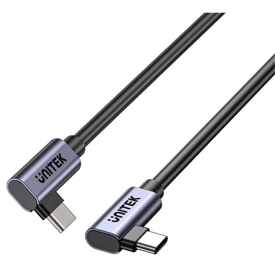 Unitek C14147A - 0.5m 100W Right Angle USB-C to Right Angle USB-C Cable. PD3.0/QC3.0 Fast Charging