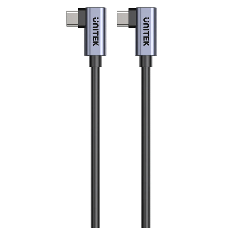 Unitek C14147A-1M - 1m 100W Right Angle USB-C to Right Angle USB-C Cable. PD3.0/QC3.0 Fast Charging