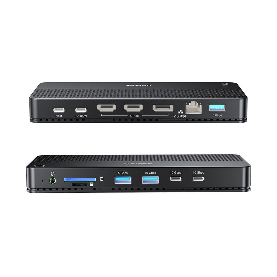 Unitek D1104A - 13-in-1 USB-C 10Gbps Universal Docking Station 100W PD. 3x USB-A 10Gbps Ports