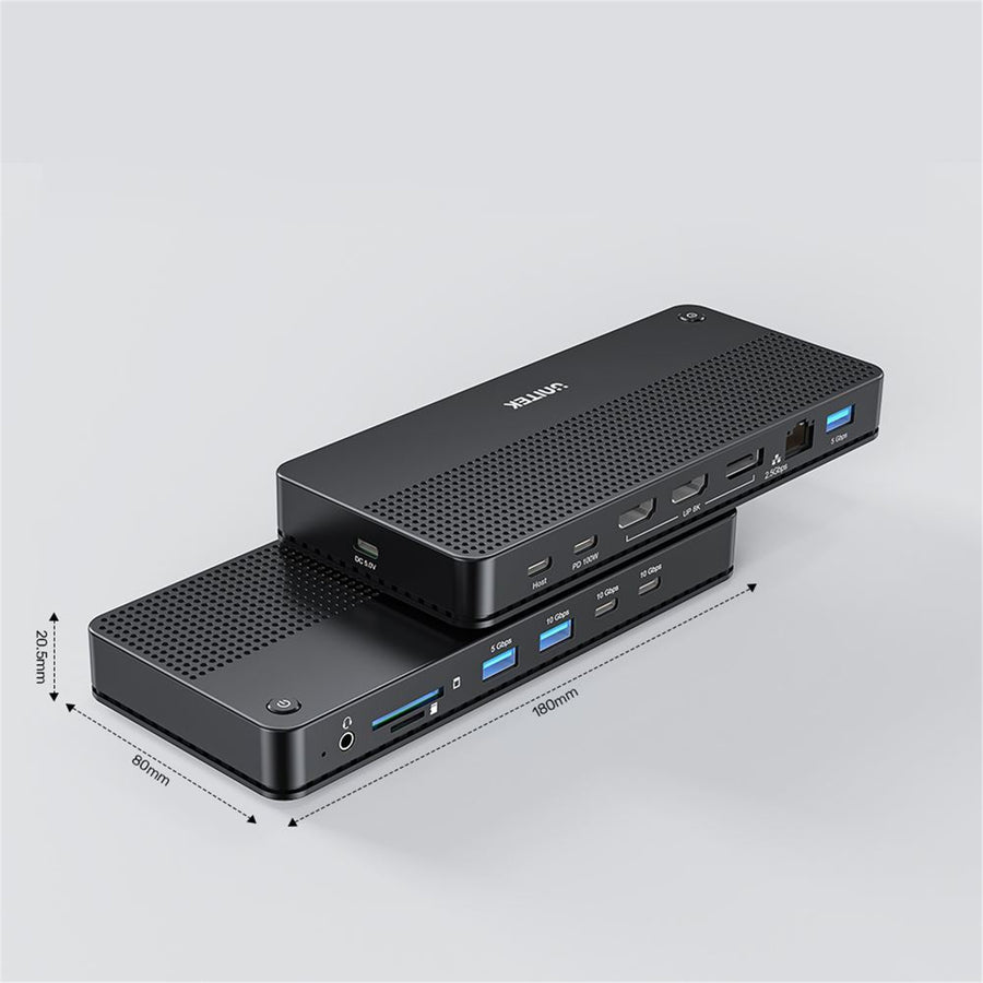 Unitek D1104A - 13-in-1 USB-C 10Gbps Universal Docking Station 100W PD. 3x USB-A 10Gbps Ports