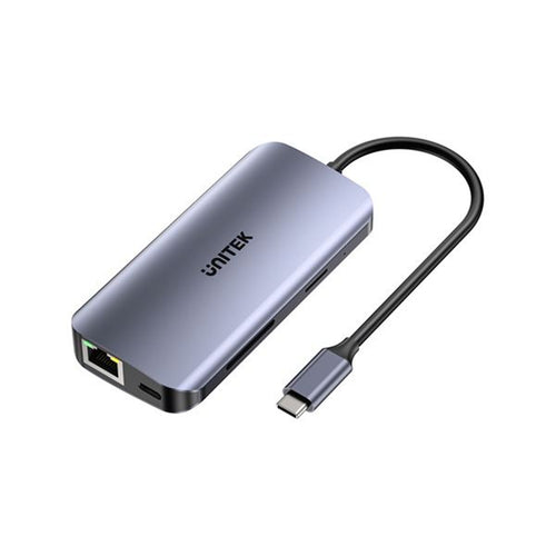 Unitek D1122A - 8-in-1 5Gbps USB Multi-port Hub w/ USB-C Connector. 2x USB-A 3.0 Ports