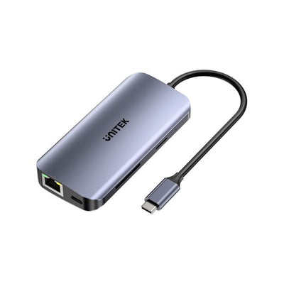 Unitek   8-in-1 5Gbps USB Multi-Port Hub with USB-C Connector - Space Grey