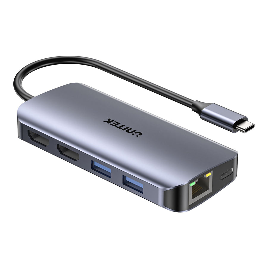 Unitek   8-in-1 5Gbps USB Multi-Port Hub with USB-C Connector - Space Grey