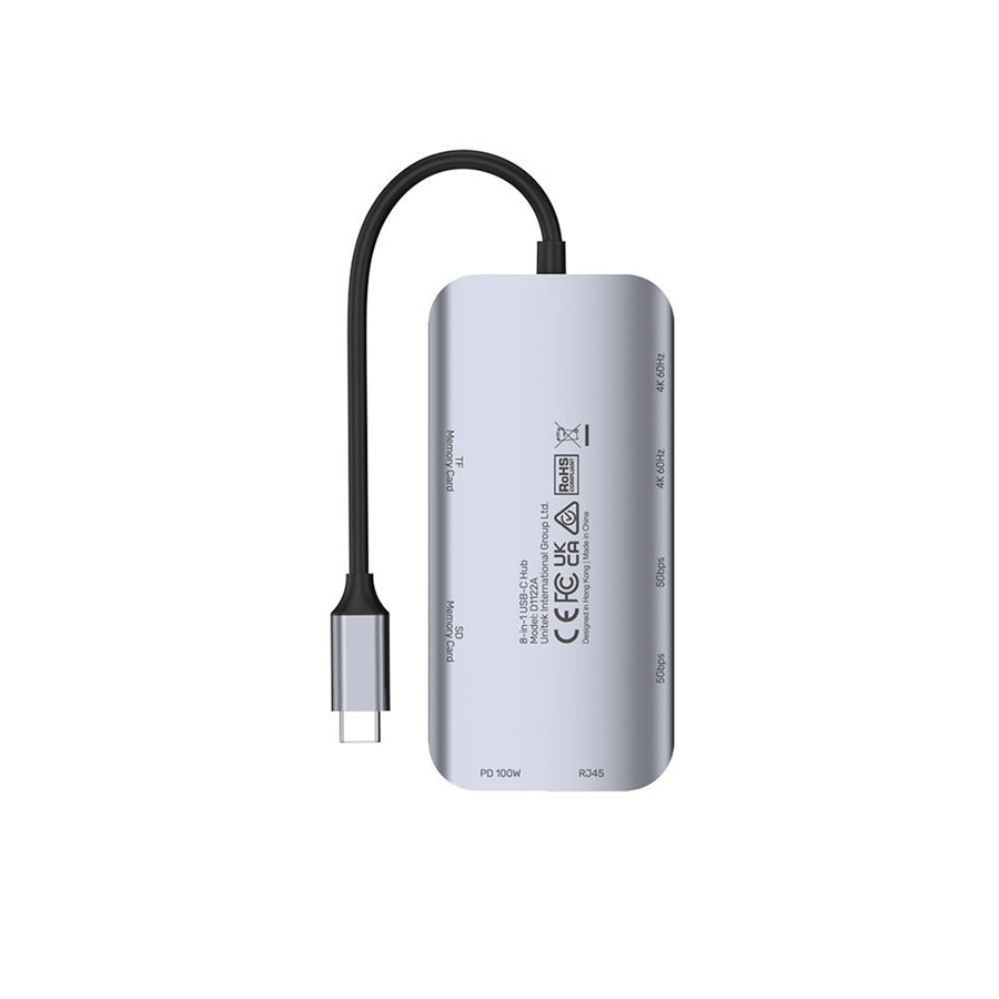 Unitek   8-in-1 5Gbps USB Multi-Port Hub with USB-C Connector - Space Grey