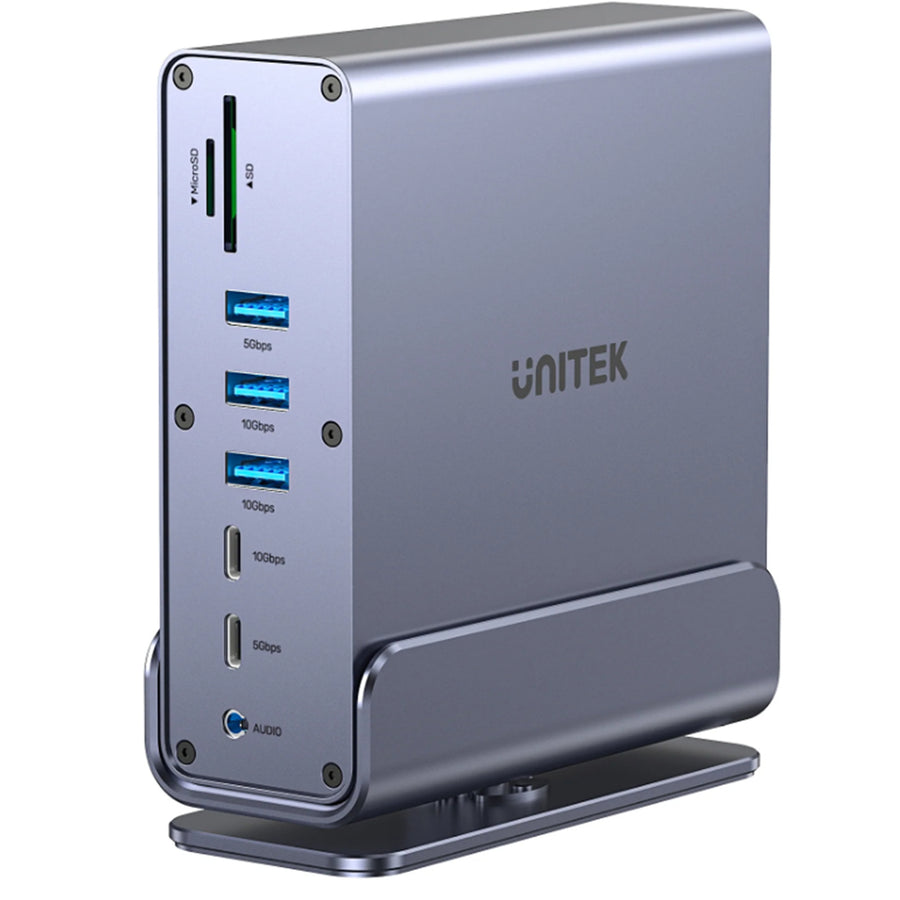 Unitek D1135A - 15-in-1 Univer DisplayLink 4K Docking Station Triple 4K Output w/ MST Fast