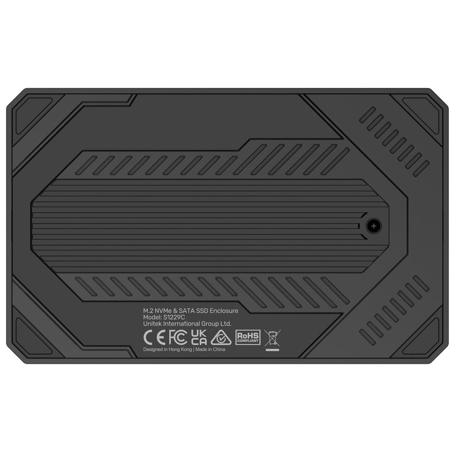 Unitek S1229C - M.2 NVMe & SATA SSD Enclosure. M Key M.2 NVMe SSDs & 2.5