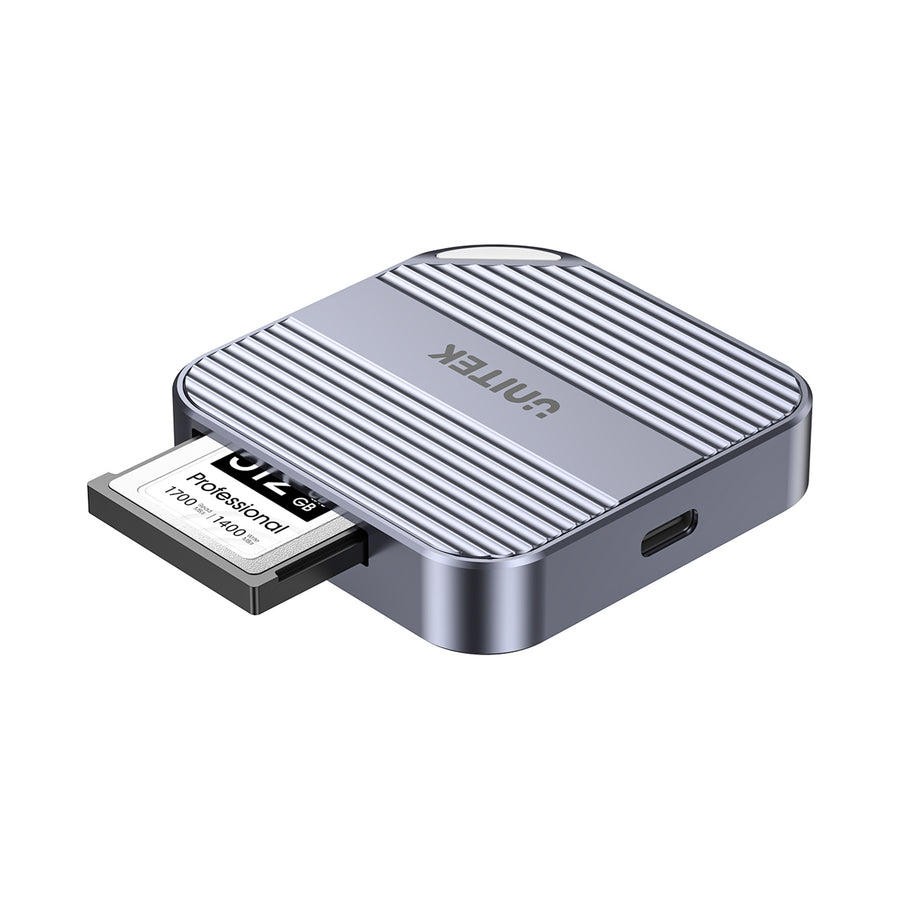 Unitek MagSafe Magnetic CF Express Reader Enclosure for iPhone 16/15 Supports USB-C 10GbpsUSB3.2GEN2, Plug & Play, Direct Storage of ProRes Video, Supports Fast Charge, Space Grey.
