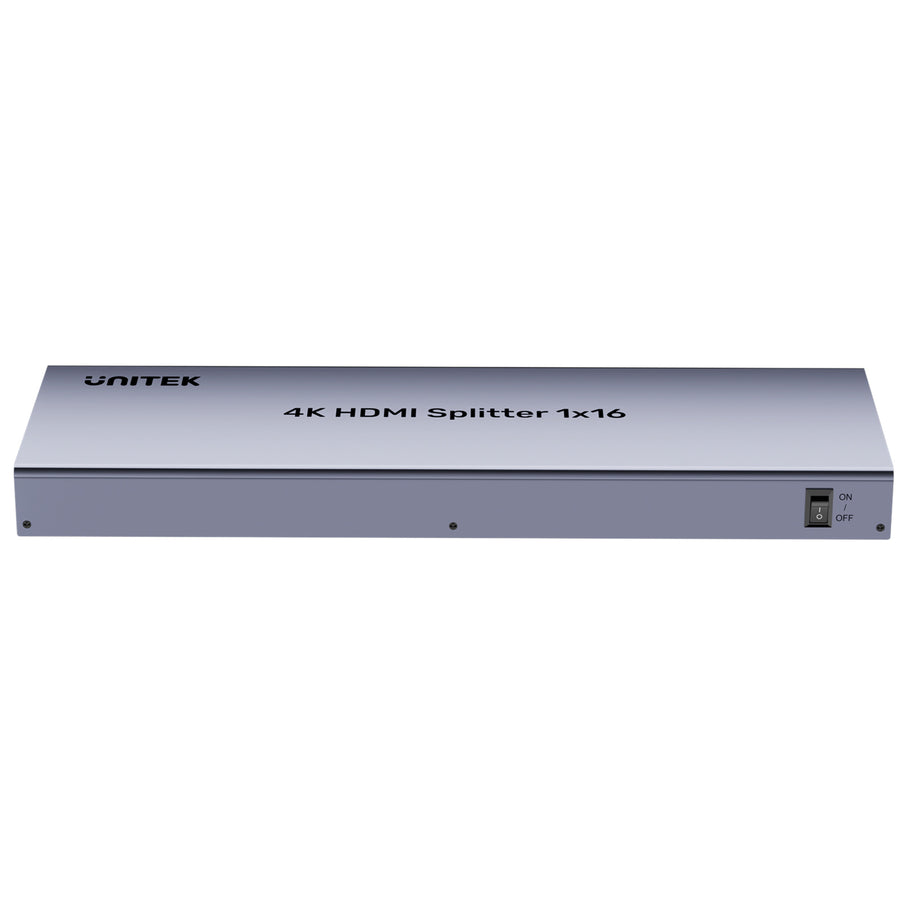Unitek 1-in-16-Out HDMI Splitter, Space Grey. Supports Mirror Mode for up to 16 Monitors, Supports 4KContent,Expand with Additional Splitters, Transmit up to 15m,