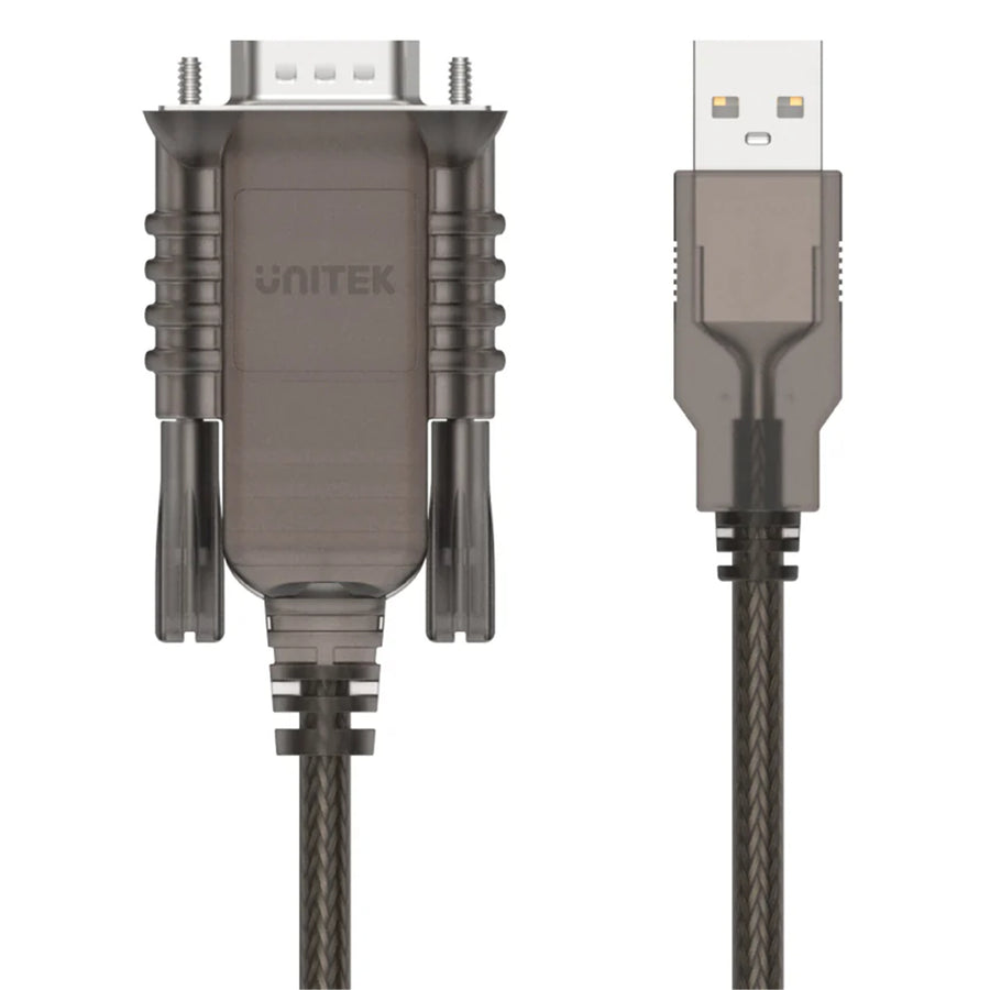 Unitek Y-108 - 1.5m USB 2.0 to Serial (DB9M) RS232 Converter. Link PC to Serial Devices