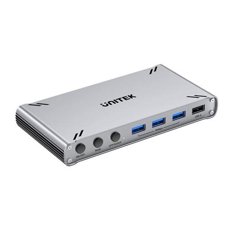 Unitek D1118A - USB-C 10Gbps HDMI Split Screen KVM Switch. 1 HDMI 4K@30 & 5 USB-A Ports