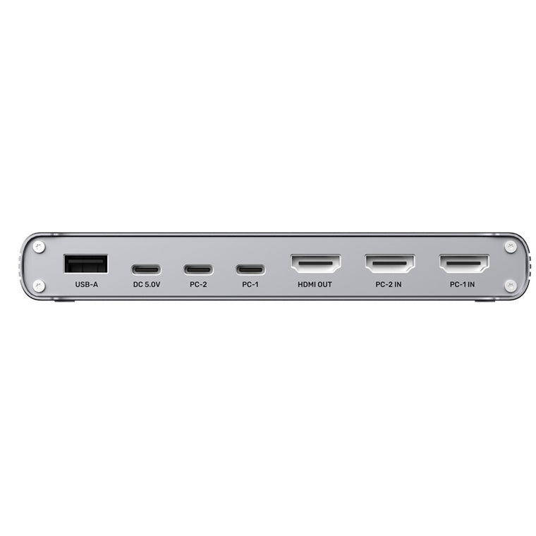 Unitek D1118A - USB-C 10Gbps HDMI Split Screen KVM Switch. 1 HDMI 4K@30 & 5 USB-A Ports