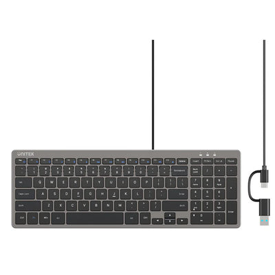 Unitek SlimTap Ultra Light Wired Keyboard with 99 keys