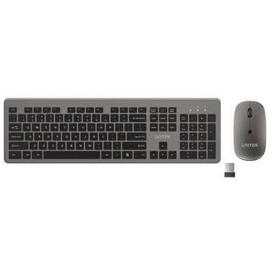 Unitek T054A - 2.4G Wireless Keyboard & Mouse Combo. Space Grey