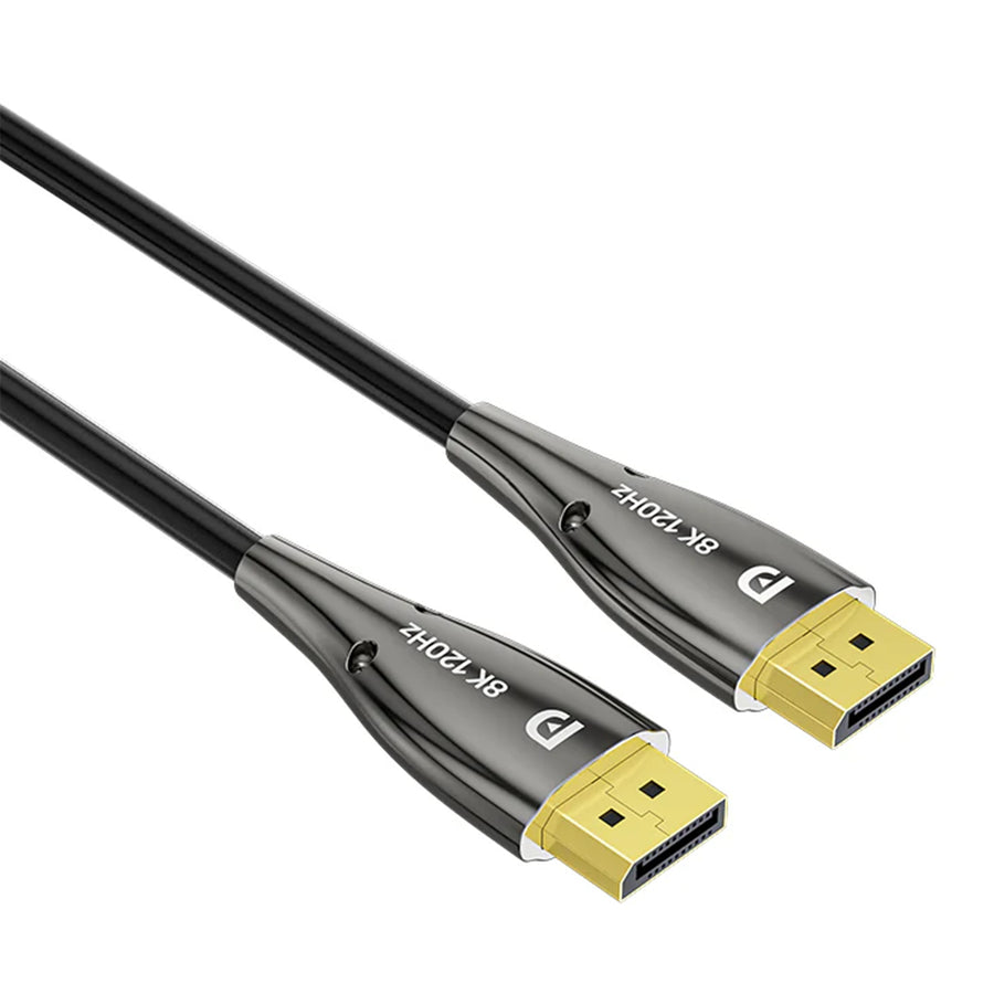 Unitek C1631ABK01-30M - 30M 8K Fiber Optic DisplayPort 2.1 Supports 54Gbps Bandwidth Up To 8K@120Hz