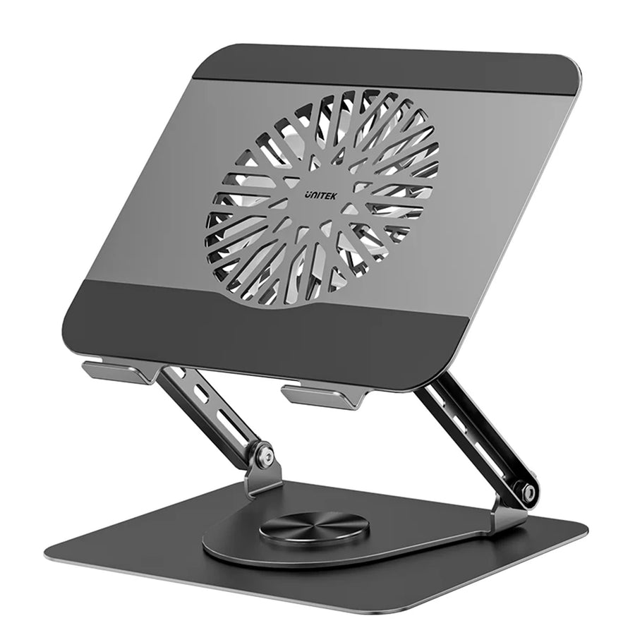 Unitek OT1098AGY - Adjustable Laptop Stand with Detachable Cooling Fan