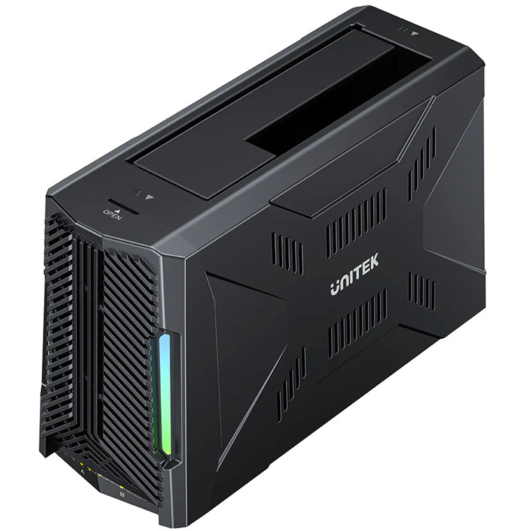 Unitek S1234B - USB-C Enclosure Docking Station. Supports Read/writing of 2.5”/3.5” SATA Drives.