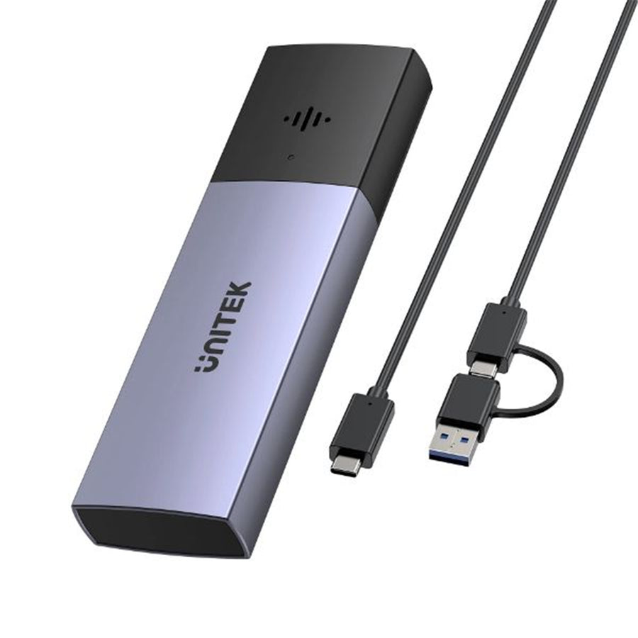 Unitek S1251A - SolidForce Smart Anti-Loss M.2 SSD Enclosure. USB SuperSpeed 10Gbps. Built-in Find My Netw