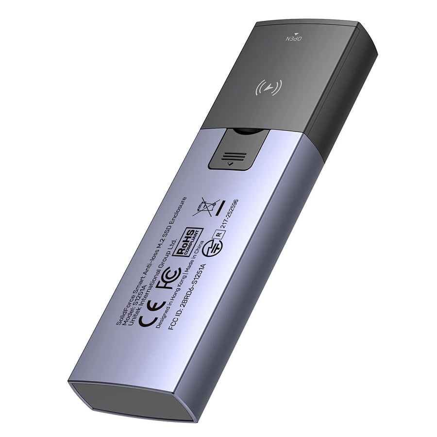 Unitek S1251A - SolidForce Smart Anti-Loss M.2 SSD Enclosure. USB SuperSpeed 10Gbps. Built-in Find My Netw