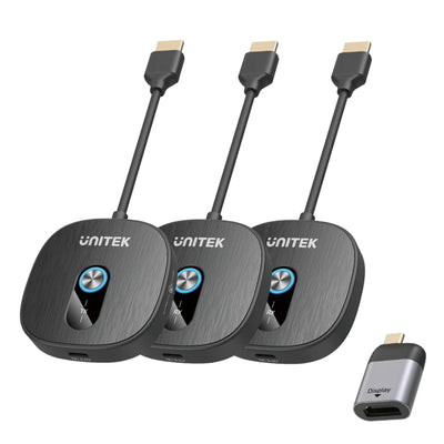Unitek V1711A - Wireless 1080p HDMI Transmitter with 2x Receivers Supports Dual Screen Mirroring